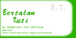 bertalan kuti business card